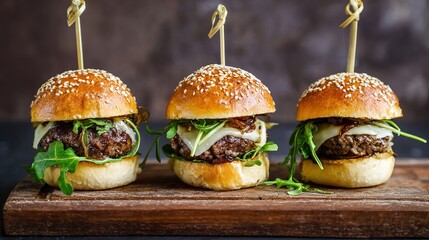 Juicy Beef Burger Topped with Melted Cheese, Grilled to a Golden Crisp—Every Bite Bursts with Rich, Savory Flavors, Boasting a Perfectly Seared Patty, Creamy Melted Cheese That Oozes With Each Bite