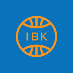 IBK Basketball Company logo. IBK Modern Sports logo design for entrepreneur and business. IBK Team Branding best icon.
