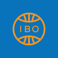 IBO Basketball Company logo. IBO Modern Sports logo design for entrepreneur and business. IBO Team Branding best icon.
