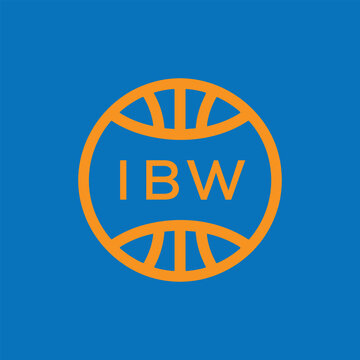 IBW Basketball Company logo. IBW Modern Sports logo design for entrepreneur and business. IBW Team Branding best icon.
