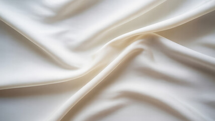 Obraz premium Close up of soft white silk fabric with delicate folds creating a luxurious and elegant texture background textile
