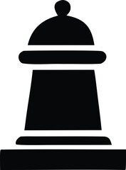 Classic chess bishop piece silhouette a timeless strategy game symbol representing move and tactics for board game enthusiasts and designers