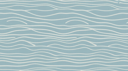 Seamless pattern with wavy lines in blue and white, simple and modern background for textile textile