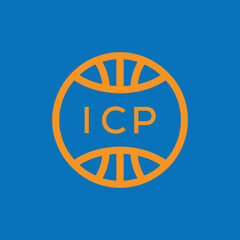 ICP Basketball Company logo. ICP Modern Sports logo design for entrepreneur and business. ICP Team Branding best icon.
