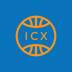 ICX Basketball Company logo. ICX Modern Sports logo design for entrepreneur and business. ICX Team Branding best icon.
