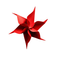 Fototapeta premium Red pinwheel on transpart background