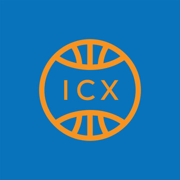 ICX Basketball Company logo. ICX Modern Sports logo design for entrepreneur and business. ICX Team Branding best icon.
