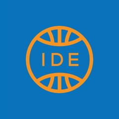 IDE Basketball Company logo. IDE Modern Sports logo design for entrepreneur and business. IDE Team Branding best icon.

