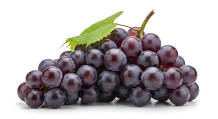 Fototapeta premium Purple Grapes Isolated on White