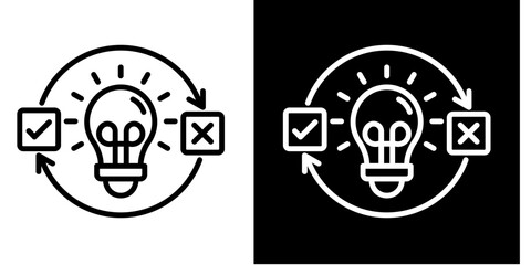 Innovation Pipeline  Icon Set White Style Collection