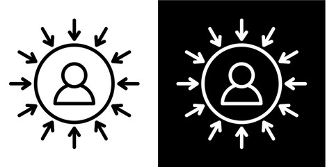 User-Centered Design  Icon Set White Style Collection