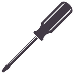 Fototapeta premium Screwdriver tool with flathead driver and handle for turning screws illustration
