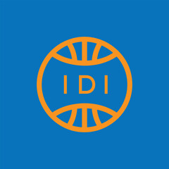 IDI Basketball Company logo. IDI Modern Sports logo design for entrepreneur and business. IDI Team Branding best icon.
