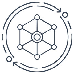 Abstract network concept illustration, data communication and connection design, vector