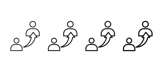 Fototapeta premium Employee Referral Multiple Line Icon Element