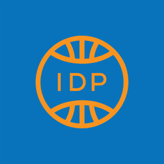 IDP Basketball Company logo. IDP Modern Sports logo design for entrepreneur and business. IDP Team Branding best icon.
