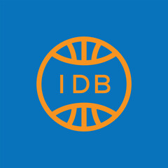 IDB Basketball Company logo. IDB Modern Sports logo design for entrepreneur and business. IDB Team Branding best icon.
