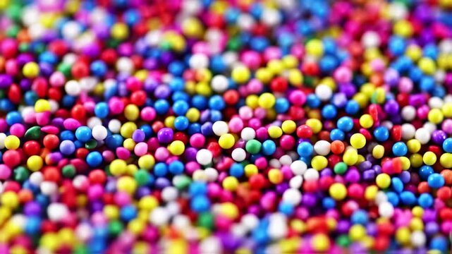 Close-up of colorful sprinkles