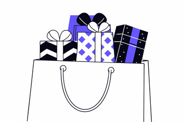 vector illustration of a gift box