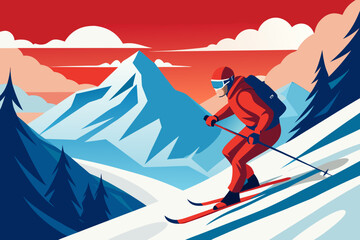 skier on the slope