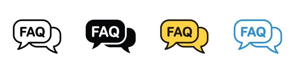 FAQ icon vector. instant access to information, enhancing user experience and support symbol. vector illustration.