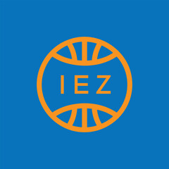 IEZ Basketball Company logo. IEZ Modern Sports logo design for entrepreneur and business. IEZ Team Branding best icon.
