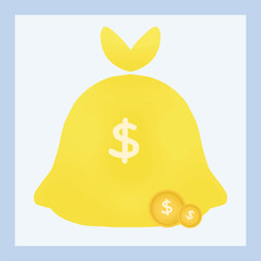 A Digital Money Bag vector