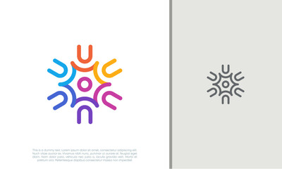 Global Community Logo Icon Elements Template. Community human Logo template vector. Community health care. Abstract Community logo