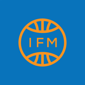 IFM Basketball Company logo. IFM Modern Sports logo design for entrepreneur and business. IFM Team Branding best icon.
