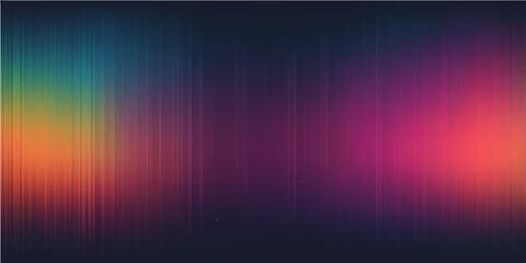 Abstract digital art of bright rainbow lines on a dark background