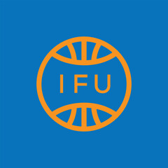 IFU Basketball Company logo. IFU Modern Sports logo design for entrepreneur and business. IFU Team Branding best icon.
