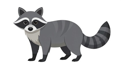 Obraz premium Cute cartoon raccoon