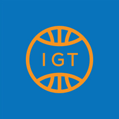 IGT Basketball Company logo. IGT Modern Sports logo design for entrepreneur and business. IGT Team Branding best icon.

