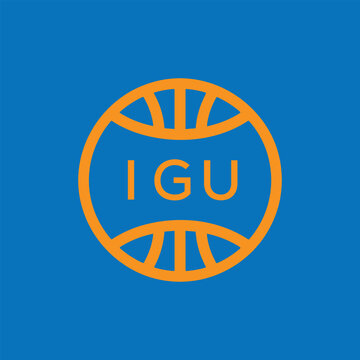 IGU Basketball Company logo. IGU Modern Sports logo design for entrepreneur and business. IGU Team Branding best icon.
