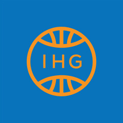 IHG Basketball Company logo. IHG Modern Sports logo design for entrepreneur and business. IHG Team Branding best icon.

