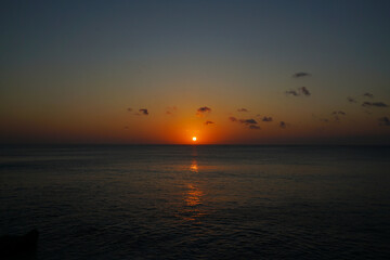 Bali Island Sunset Seascape With Gentle Waves