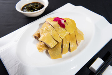 Cantonese White Cut Chicken Traditional Dish