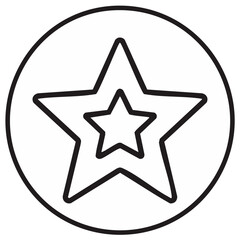 Obraz premium Outlined star icon design enclosed in a circle shape