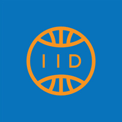IID Basketball Company logo. IID Modern Sports logo design for entrepreneur and business. IID Team Branding best icon.
