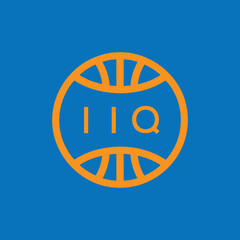 IIQ Basketball Company logo. IIQ Modern Sports logo design for entrepreneur and business. IIQ Team Branding best icon.
