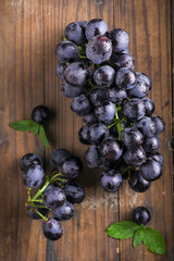 Fresh Grapes On Purple Background Poster