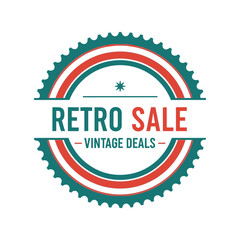 Retro sale vintage deals stamp badge emblem circular design vector