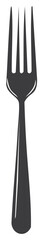Fototapeta premium Elegant gray Fork Illustration Fine Dining Utensil Tableware Graphic Element