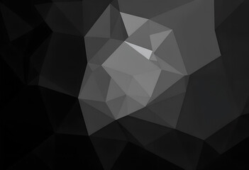 Obraz premium Abstract Dark Polygon Background – Modern Geometric 3D Low Poly Design