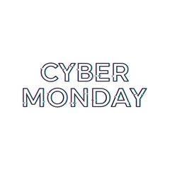 Cyber monday shopping online sale promotion digital commerce event marketing concept vector