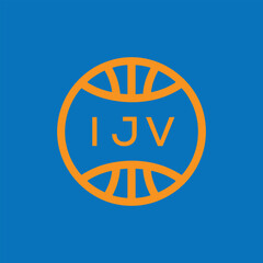 IJV Basketball Company logo. IJV Modern Sports logo design for entrepreneur and business. IJV Team Branding best icon.
