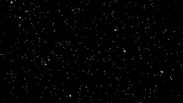 Winter Snow, falling snow isolated on black background