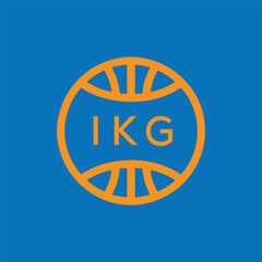 IKG Basketball Company logo. IKG Modern Sports logo design for entrepreneur and business. IKG Team Branding best icon.
