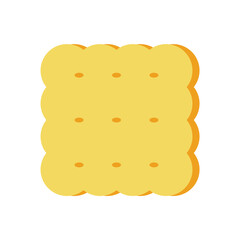Square crackers.  Crackers vector isolated. Illustration of food, snacks.