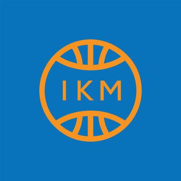 IKM Basketball Company logo. IKM Modern Sports logo design for entrepreneur and business. IKM Team Branding best icon.
